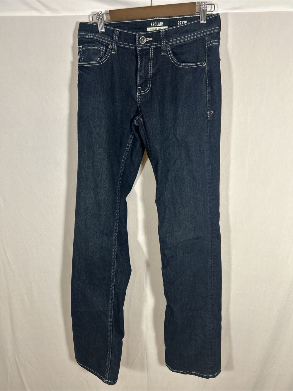 Reclaim Jeans Mens 29x36 Bootcut Dark Wash Denim Casual Classic Fit Pants